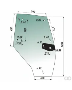 Prillinger - 00154862 - Tuerscheibe rechts Anstelle von