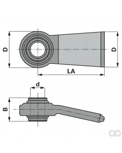 Prillinger - 00161351 - Anschweissende gebogen 28,4 mm