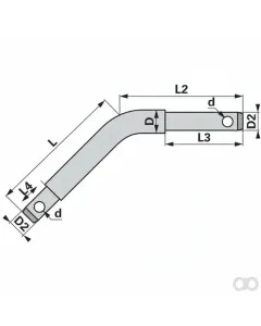 Prillinger - 00161830 - Stufenbolzen Gebogen Diameter 19/Diameter