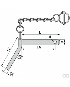 Prillinger - 00161834 - Standardbolzen mit Griff Diameter 28