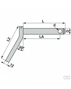 Prillinger - 00161893 - Bolzen mit Griff Diameter 37 mm Laenge