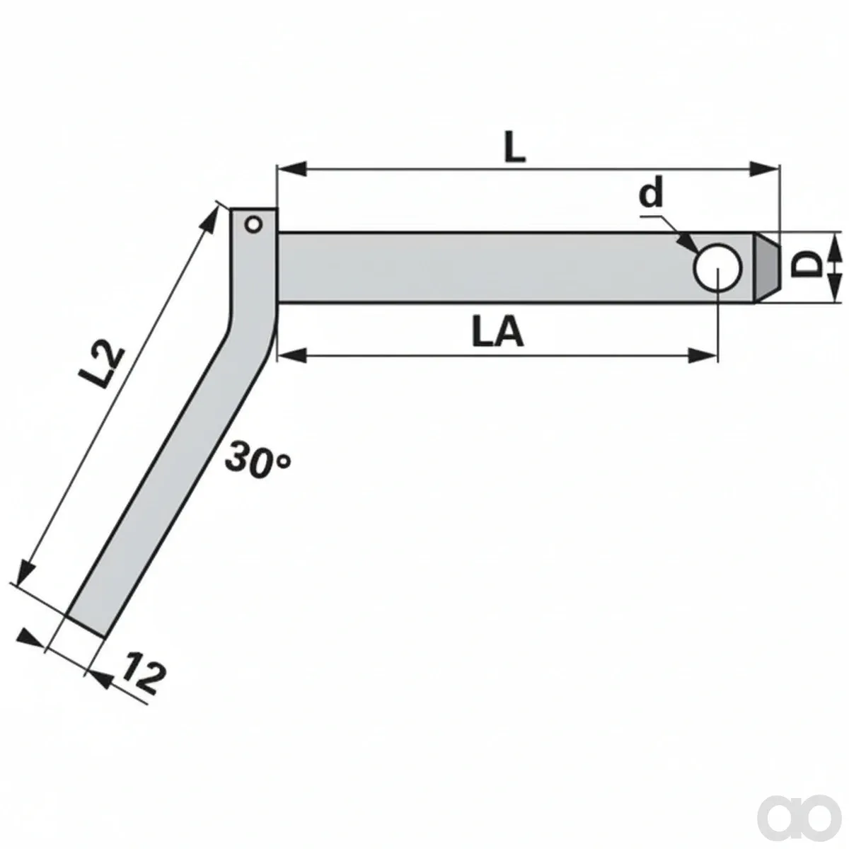 Prillinger - 00161894 - Bolzen mit Griff Diameter 37 mm Laenge