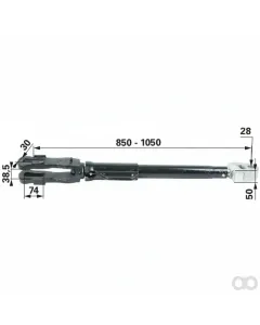Prillinger - 00164102 - Hubstrebe mit Kurbel 850-1050 Mm