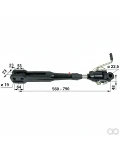 Prillinger - 00164105 - Hubstrebe mit Kurbel 560-790 Mm