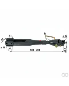 Prillinger - 00164106 - Hubstrebe mit Kurbel 800-890 Mm