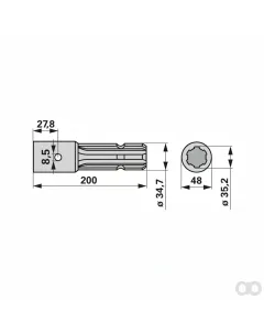 Prillinger - 00176204 - Verlaengerung fuer Spannstiftbohrer