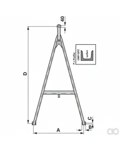 Prillinger - 00181911 - Zuggabel 2500x900 Mm