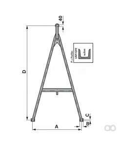 Prillinger - 00181913 - Zuggabel 2100x980 Mm