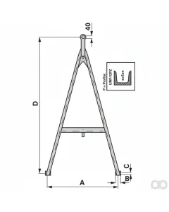 Prillinger - 00181916 - Zuggabel 2100x1100 Mm 80/28