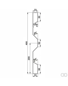Prillinger - 00185011 - Stahlbordwand 400X2,0 Mm Meter