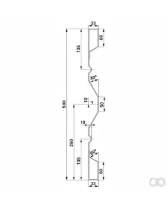 Prillinger - 00185012 - Stahlbordwand 500X1,5 Mm Meter