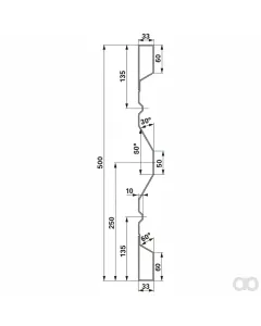 Prillinger - 00185013 - Stahlbordwand 500X2,0 Mm Meter