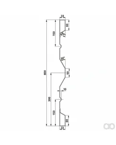 Prillinger - 00185014 - Stahlbordwand 600X2,0 Mm Meter