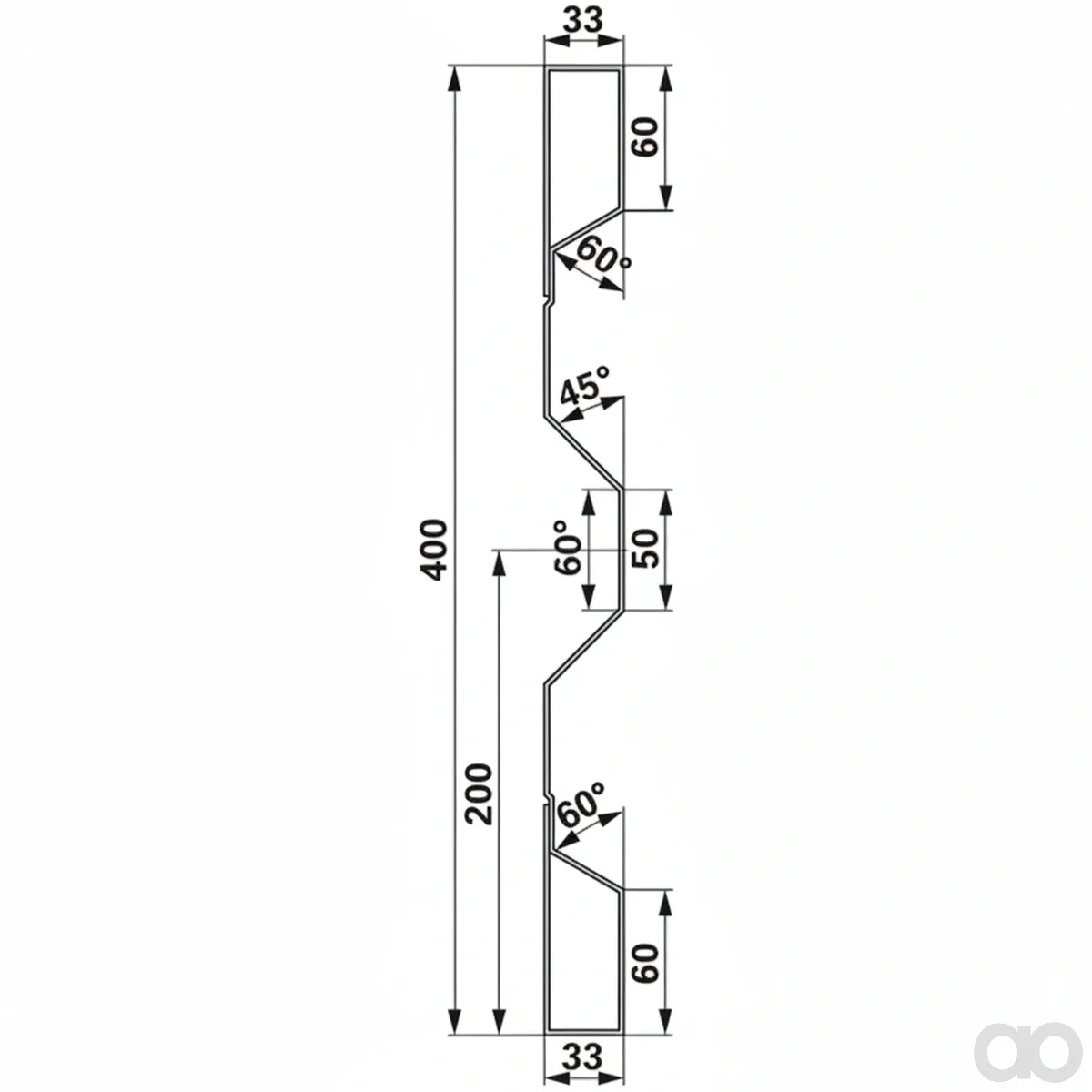 Prillinger - 00185021 - Stahlbordwand 400X2,0X6000 Mm