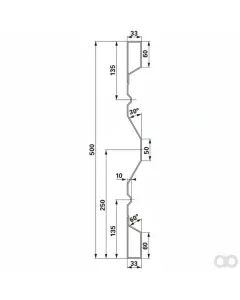 Prillinger - 00185022 - Stahlbordwand 500X1,5X6000 Mm
