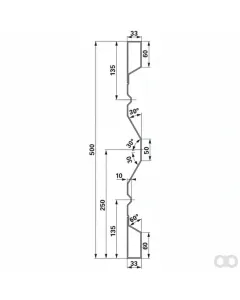 Prillinger - 00185023 - Stahlbordwand 500X2,0X6000 Mm