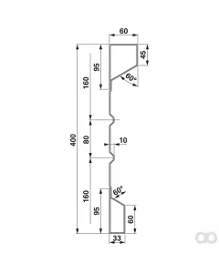 Prillinger - 00185040 - Stahlbordwand 400X2,0X4500 Mm