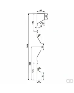 Prillinger - 00185043 - Stahlbordwand 500X2,0X4500 Mm