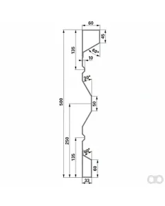 Prillinger - 00185046 - Stahlbordwand 500X2,5X4500 Mm