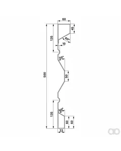 Prillinger - 00185047 - Stahlbordwand 500X2,5X5000 Mm