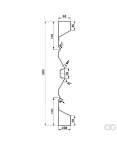 Prillinger - 00185048 - Stahlbordwand 500X2,5X6000 Mm
