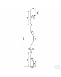 Prillinger - 00185050 - Stahlbordwand 600X2,0X5000 Mm