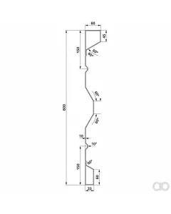 Prillinger - 00185052 - Stahlbordwand 600X2,5X4500 Mm