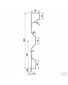 Prillinger - 00185080 - Aufsatzstahlbordwand 400X2,0X4