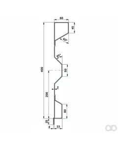 Prillinger - 00185082 - Aufsatzstahlbordwand 400X2,0X6