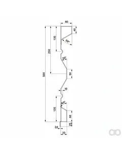 Prillinger - 00185083 - Aufsatzstahlbordwand 500X2,0X4