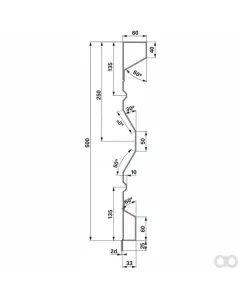 Prillinger - 00185084 - Aufsatzstahlbordwand 500X2,0X5