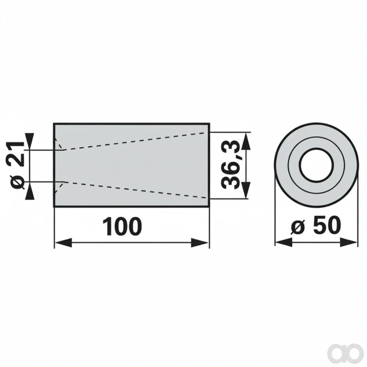 Prillinger - 00190246 - Buchse Zu M20 100 Mm