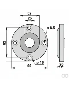 Prillinger - 00220571 - Lagerschale mit Bohrung Anstelle