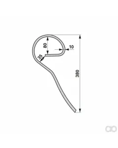 Prillinger - 00230011 - Garezinken Gerade 26X10X370 Ein