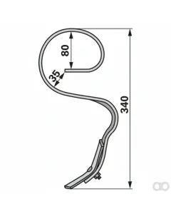 Prillinger - 00230012 - Garezinken Gebogen 25X8X340 Ein
