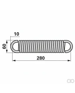 Prillinger - 00230530 - Eggenklappfeder Ad60Xs10Xl280