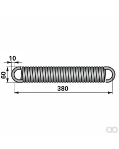 Prillinger - 00230531 - Eggenklappfeder Ad60Xs10Xl380