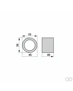Prillinger - 00230650 - Kunststofflager Rund Ad45Xid33