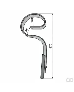 Prillinger - 00231022 - Garezinke Komplett 45X10X570 Einba