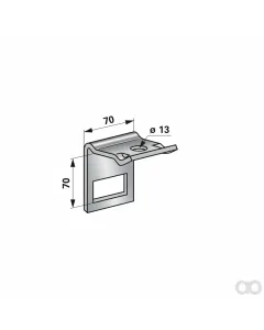 Prillinger - 00231069 - Zinkenhalter Fuer Rahmen 50X50