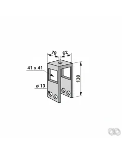 Prillinger - 00231073 - Zinkenhalterung Fuer Rahmen 60X