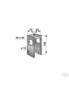 Prillinger - 00231074 - Zinkenhalterung Fuer Rahmen 60X