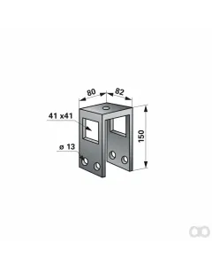 Prillinger - 00231075 - Zinkenhalterung Fuer Rahmen 80X