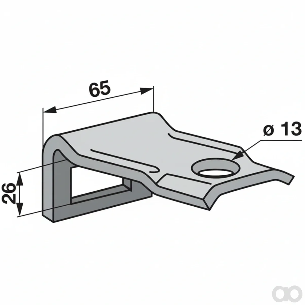 Prillinger - 00231174 - Zinkenhalter Fuer Rahmen 50X12