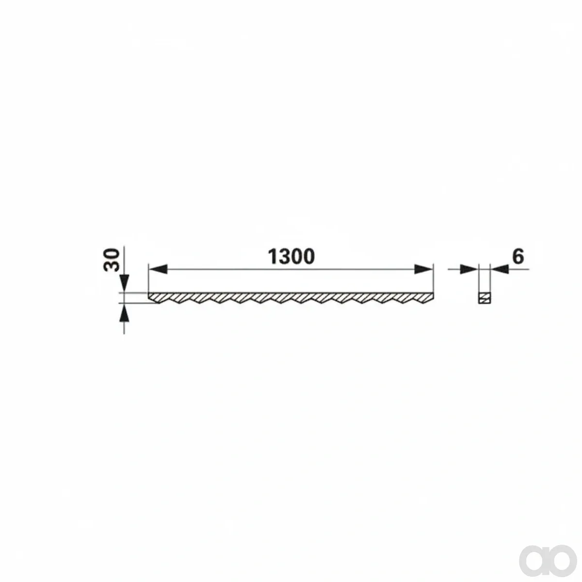 Prillinger - 00234125 - Zackenstab Laenge 1300