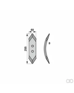 Prillinger - 00240013 - Grubberschare Arbeitsbreite 60