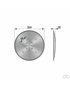 Prillinger - 00240290 - Hohlscheibe Glatt DM=350mm