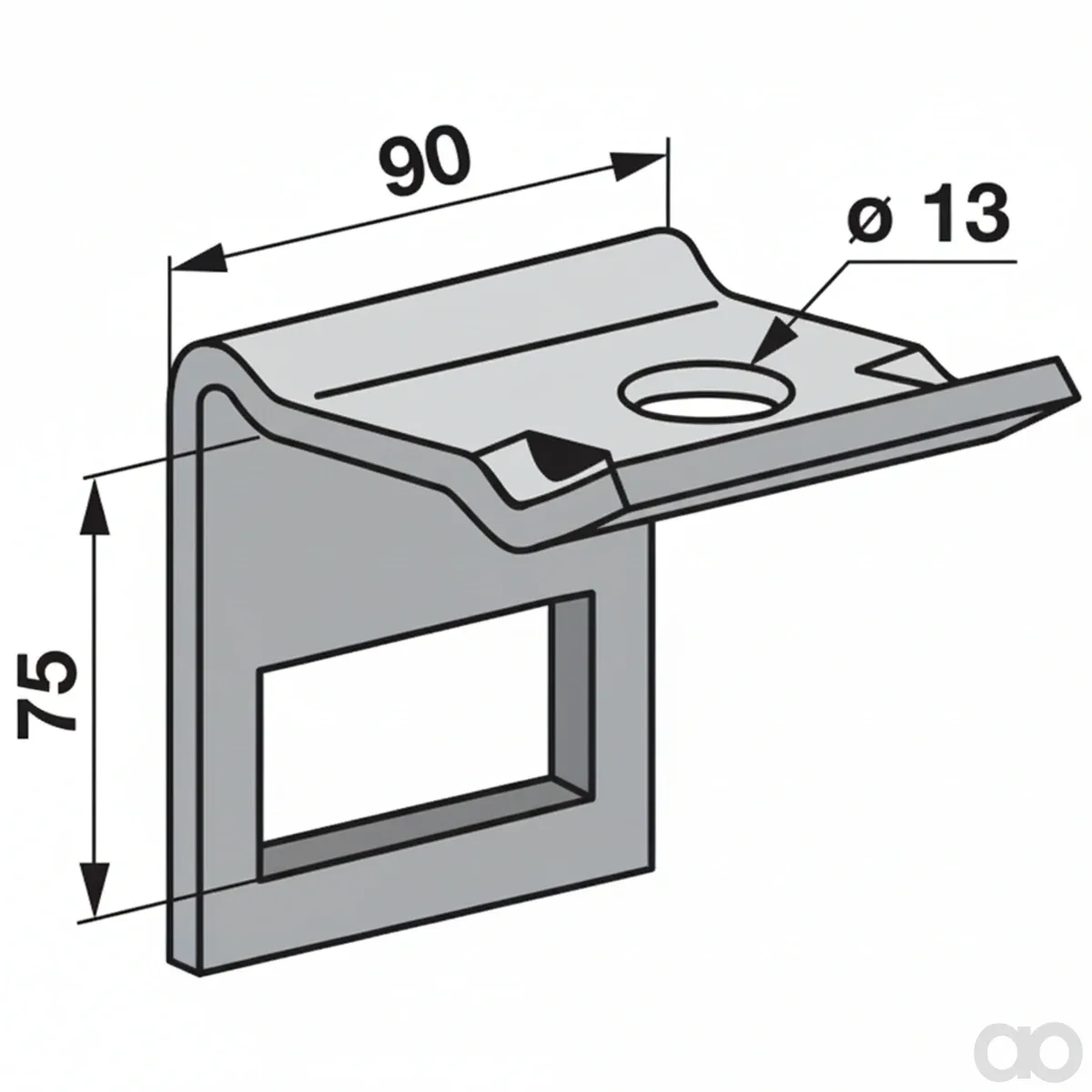 Prillinger - 00240341 - Zinkenhalter Fuer Rahmen 60X60