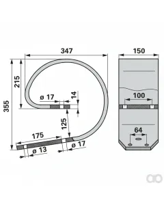 Prillinger - 00240411 - Oberfeder 150X14 Fuer Rahmen 80
