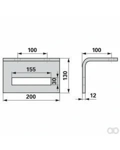 Prillinger - 00240413 - Zinkenhalter Fuer Rahmen 80X80